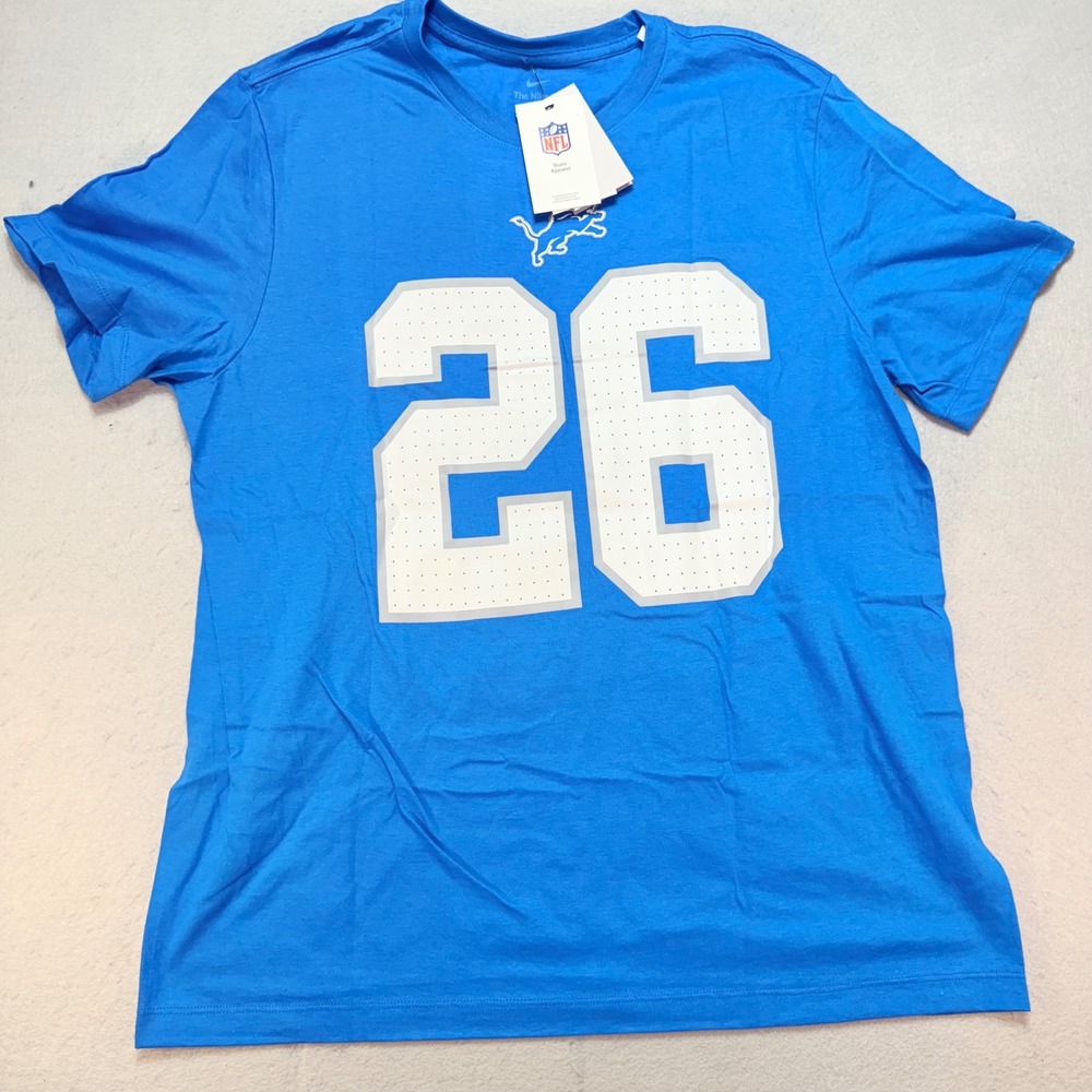 Nike NFL Detroit‎ Lions Gibbs 26 Jersey T-Shirt Short Sleeve XL, Sports